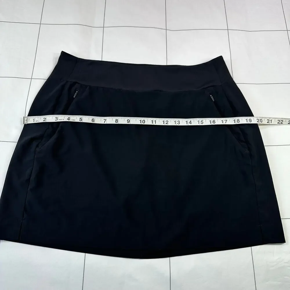 Athleta Skort Womens 10 Black Soho Golf Pull On Athletic Travel Sporty Mini